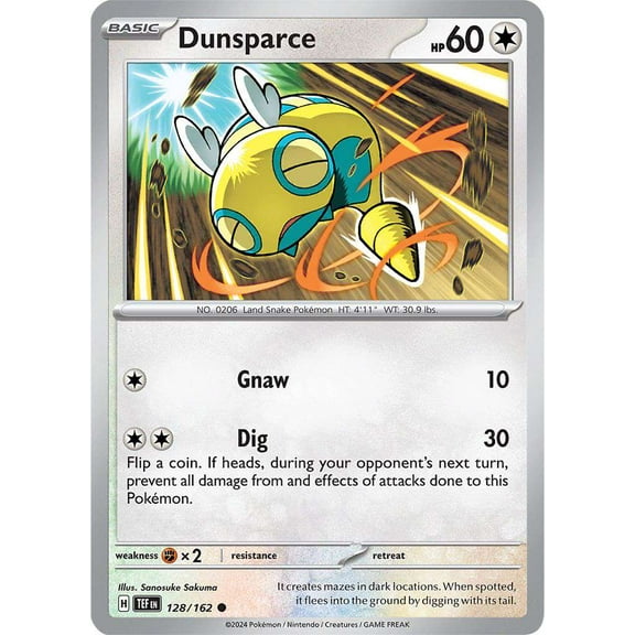 Pokemon Scarlet & Violet Temporal Forces Common Dunsparce #128