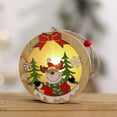 thumbnail image 1 of Adornos para árbol de Navidad, colgante de luz LED de madera, regalo de Navidad, colgante de madera, decoración para fiestas navideñas en casa (ciervo), 1 of 4