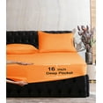 thumbnail image 2 of Elegant Deep Pocket Fitted Sheet Fits 14 to 16 inches, Soft Double Brushed Microfiber Fitted Bottom Sheet Only, California King Elite Orange, 2 of 4