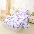 thumbnail image 2 of Erosebridal Rustic Plant Lavender Twin Sheet Sets,Wild Animal Butterfly Bedding For Men Women 3 Pieces, 2 of 6