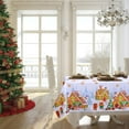 thumbnail image 6 of Christmas Gingerbread Tablecloth Gingerbread Man House Xmas Table Cover Polyester Christmas Tree Tablecloth Rectangle for Winter Xmas Holiday Dinner Decor Party Favors, 60 x 84 Inch, 6 of 6