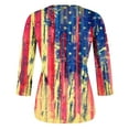 thumbnail image 5 of Cyber&Monday Deals USSUMA Womens Plus Savings Tops and T-Shirts 4th of July Shirts for Women 3/4 Sleeve T Shirts Loose Casual Tee T-shirt Basic Summer Tops Blouses 2022 Beach, 5 of 5