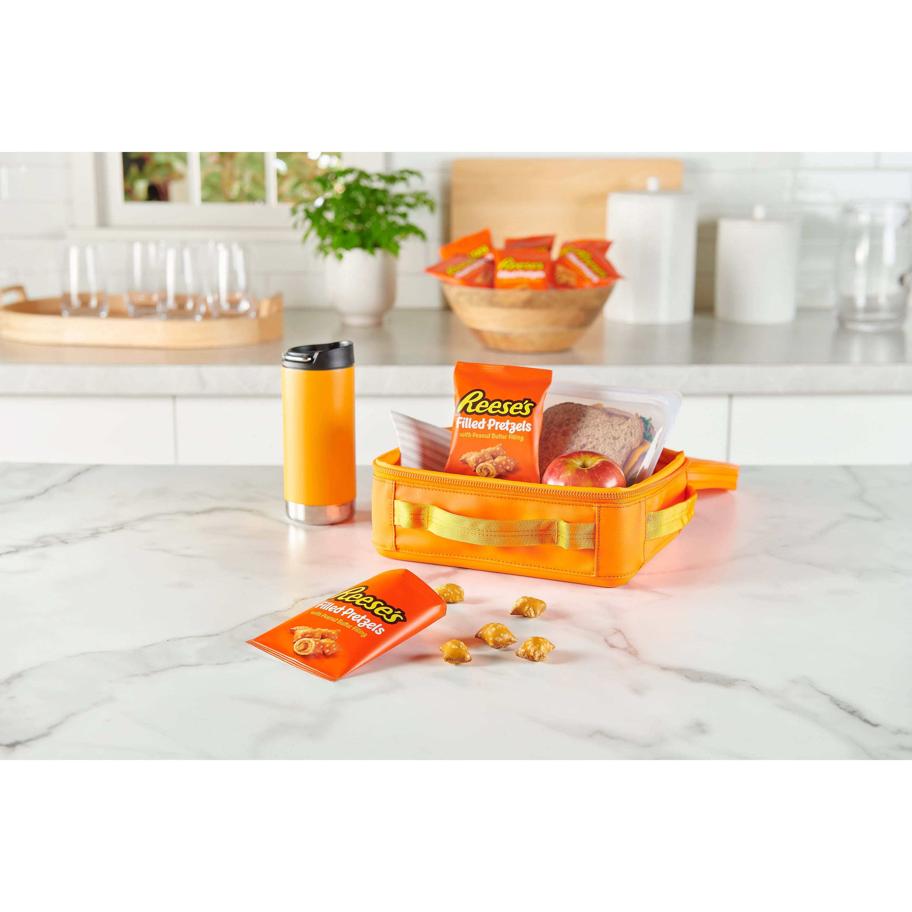 2 pack REESE'S Peanut Butter Filled Pretzels Multipack, 1 oz (10 Count)