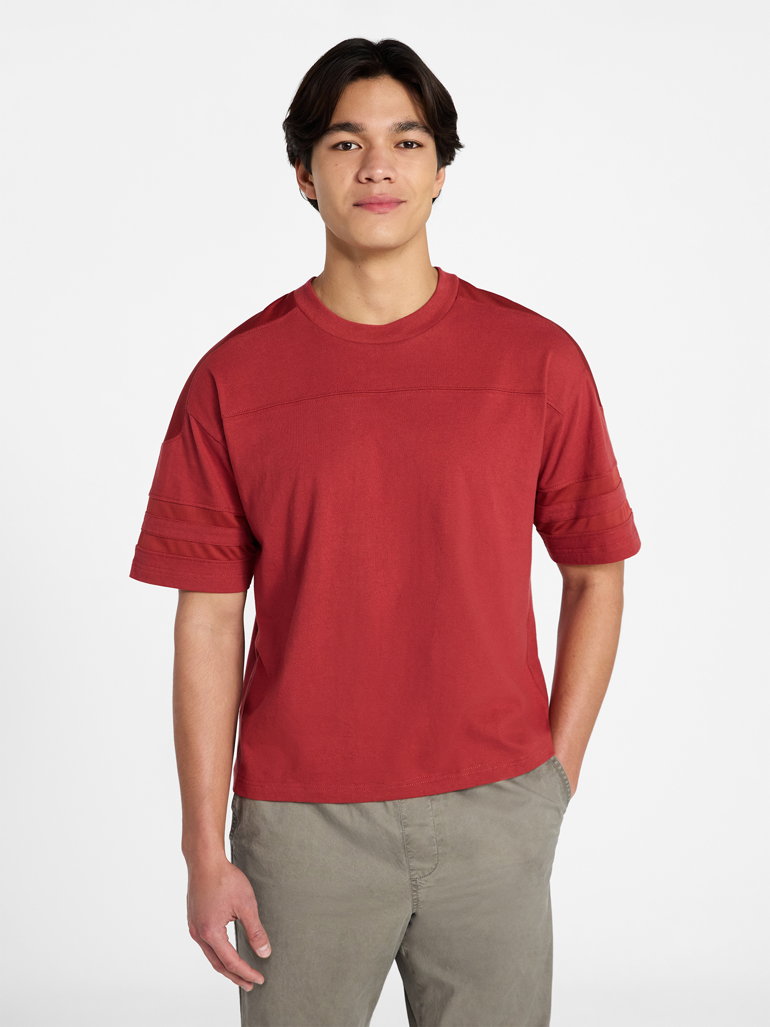 No Boundaries Mesh Football Tee with Short Sleeves, Men's XS-4XLT