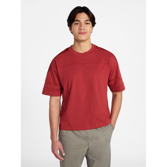 No Boundaries Mesh Football Tee with Short Sleeves, Men's XS-2XL