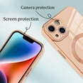 thumbnail image 3 of Designed for iPhone 14 Plus Case for Women & Girls [Compatible with MagSafe] Luxury Plating Gold Bumper Phone Cover Full Camera Protection Cover for iPhone 14 Plus 6.7 Inch-Pink, 3 of 12