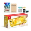 Nintendo Switch Lite Yellow with The Legend of Zelda: Skyward Sword HD, Mytrix 128GB MicroSD Card and Accessories NS Game Disc Bundle Best Holiday Gift