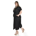 thumbnail image 2 of Vestido camisero de lino Roman Fashion /Tallas Extras, 2107 (Negro) negro 40, 2 of 6
