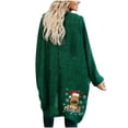 thumbnail image 5 of Uhndy Winter Jackets Coats for Women, Women Casual Christmas Printed Blouse Mid-Length Cardigan Long Sleeve Solid Tops Sweater Christmas Gifts for Women, 5 of 6