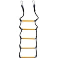 thumbnail image 1 of HUGFEGWE Boat Rope Ladder,Heavy Duty Polyester Line Marine Climbing Rope for Inflatable Boat,Pontoon Boat,Kayak,Canoeing,Motorboat(4 Steps/5 Steps) (5 Steps) CJB91-89477, 1 of 7