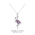 thumbnail image 2 of 1pc Mode Flamant Rose Collier Strass Collier Pendentif Dame Collier Décoration Bijoux, 2 of 8