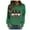 Dark Green, variant on Fiaer Merry Christmas Sweatshirt for Women Oversized Crewneck Santa Long Sleeve Pullover Xmas Casual Holiday Party Tops Blue S