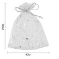 thumbnail image 4 of DEBGFS 50PCS Christmas Drawstring Gift Bags Transparent  Stocking Bags for Candy Cookie Chocolate  White,white, 4 of 6