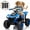 Blue, variant on Kids ATV 4 Wheeler, 24V 2 Seater Electric ATV Quad w/4WD Motor, Protective Gear Set, Bluetooth, LED Lights, Spring Suspension, Battery Powered Ride on Toys for Big Kids, Boys, Girls, Christmas, Blue