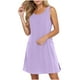 thumbnail image 1 of Vestido de Verano Casual sin Mangas Cuello Redondo Sólido, Primavera Flor Estampar Terneros de Poliéster Spandex, 1 of 9