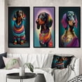 thumbnail image 1 of Designart "Dachshund in Rainbow Designer Sweater IV" Animals Dog Daschund Framed Wall Art Set Of 3 - Multicolor Dog Daschund Frame Gallery Wall Set For Home Decor, 1 of 6