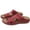Burgundy, variant on Women Crisscross Strap Slide Sandals Hollow Perforated Cushioned Footbed Spring Summer Beach Casual Slides,Purple