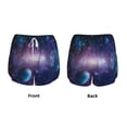 thumbnail image 3 of Balery Planets Stars And Galaxies1 Pantalones cortos deportivos para mujer con forro y dos bolsillos, elásticos, para entrenamiento, gimnasio, yoga-Large, 3 of 7