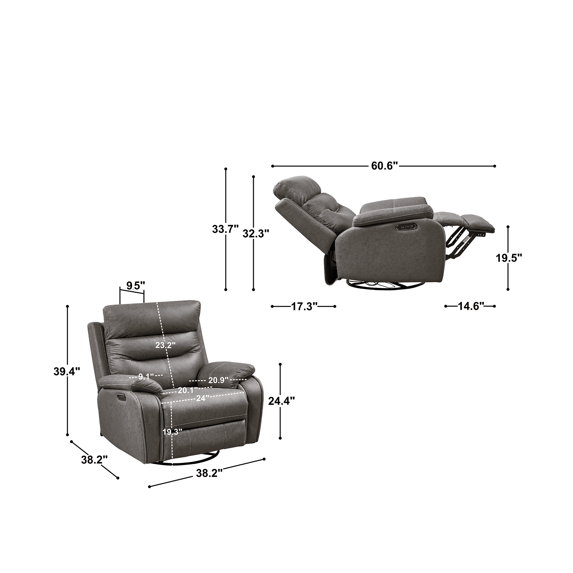 MAYEERTY Home Power Lift Recliner,Elderly Lift Chair with Heat Therapy and Massage Function,Living Room, Brown
