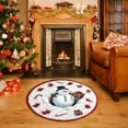 thumbnail image 6 of 3D Christmas Santa Snowman Rug - 15.7Inch Cartoon Printed Polyester Carpet for Living Room, Festive Holiday Home Decoration, 6 of 7