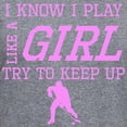 thumbnail image 3 of CafePress - Hockey Like A Girl T Shirt - Women's V-Neck Dark T-Shirt, 3 of 4