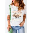 thumbnail image 2 of POGLIP Women's White Fresh Pumpkins Leopard Truck Graphic Tee, 2 of 6