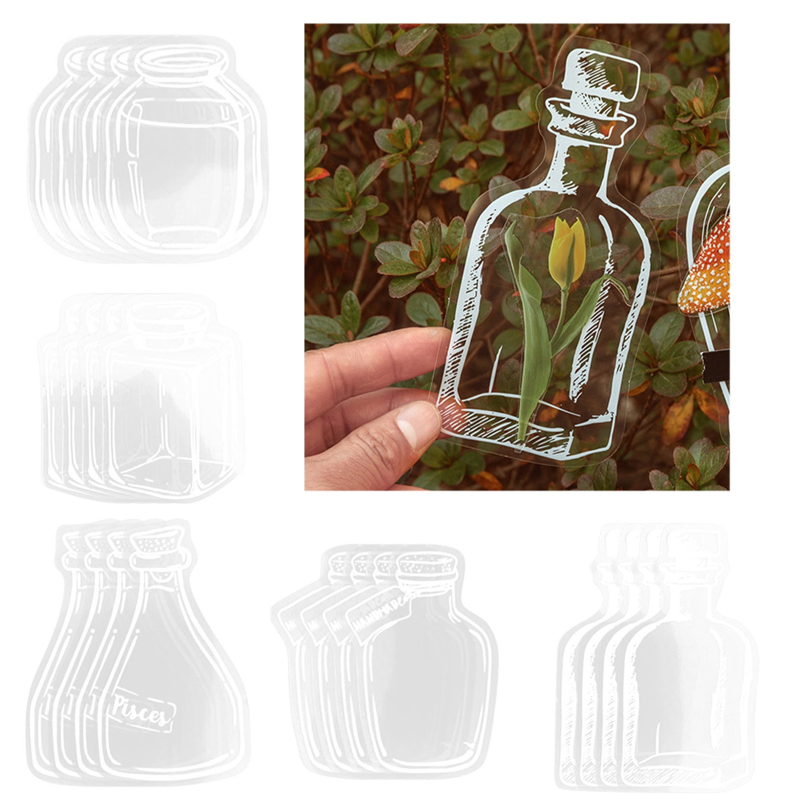 EQWLJWE 20PCS Transparent Dried Flower Bookmarks, Bookmarks Craft