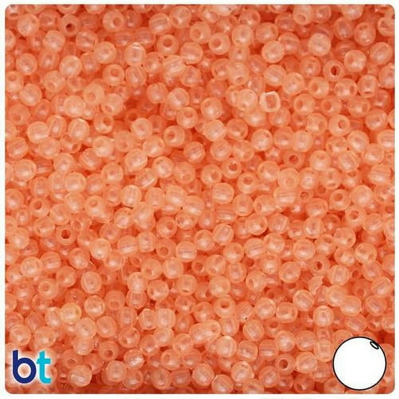 BeadTin Orange Glow 4mm Round Plastic Beads (1000pcs)