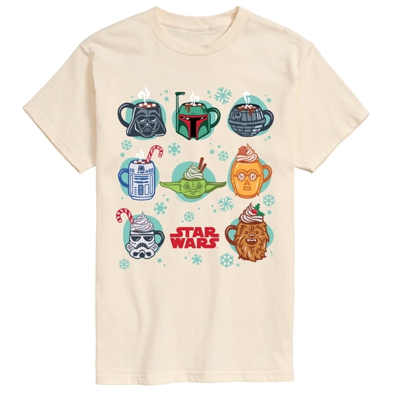Star Wars - Christmas Character Mugs Men's Short Sleeve Graphic T-Shirt