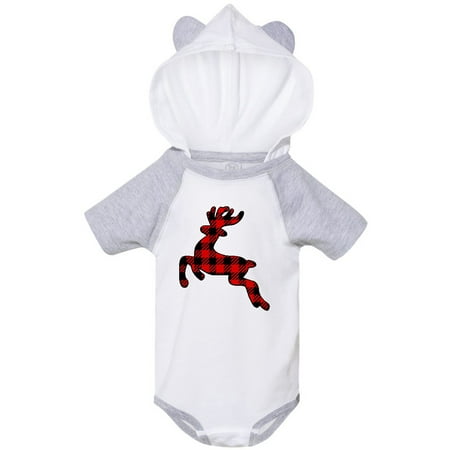 

Inktastic Buffalo Plaid Reindeer Gift Baby Boy or Baby Girl Bodysuit