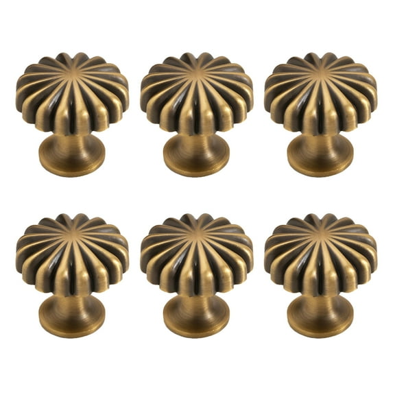 HIBIBUD 6Pcs Cabinet Knobs,Premium Metal Dresser Knobs,Smooth Surface Knobs for Cabinets and Drawers