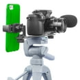 thumbnail image 2 of iBOLT 10 inch Tripod Camera Slider Bar with 3 Camera(_ inch) Screw attachments and Phone adapter- Great for adding additional Microphones, LED Lights, Flash, monitors, etc- DSLR, GoPros, Video Cameras, 2 of 6