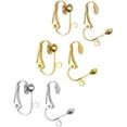 thumbnail image 2 of 60 Pack Clip-on Earring Converter with Easy Open Loop, Brass Clip-on Earring Converter Component for DIY Earring and Non-Pierced Ears (Silver, Light Gold & Bright Gold), 2 of 5
