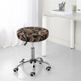 thumbnail image 6 of KLL Paisley6 Round Bar Chair Cushion Cover 14 inch ,Bar Stool Protector with Elastic, Soft Washable, 6 of 6