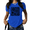 Blue, variant on Women Black White Moon Floral Graphic Tee Bold Block Print Short Sleeve Round Neck Casual Top