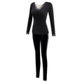 thumbnail image 4 of Woman Thermal Underwear Vest Womens German Velvet Seamless Thermal Underwear Solid Color Slim Bottom Outer Wear Thick Warm Long Sleeves Top With Chest Pad, 4 of 9