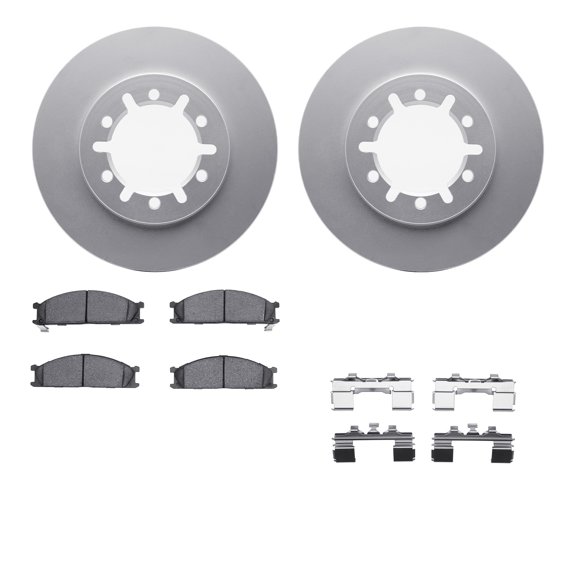 Dynamic Friction Company Front Geospec Brake Rotors with 5000 Advanced Brake Pads includes Hardware 4512-67124