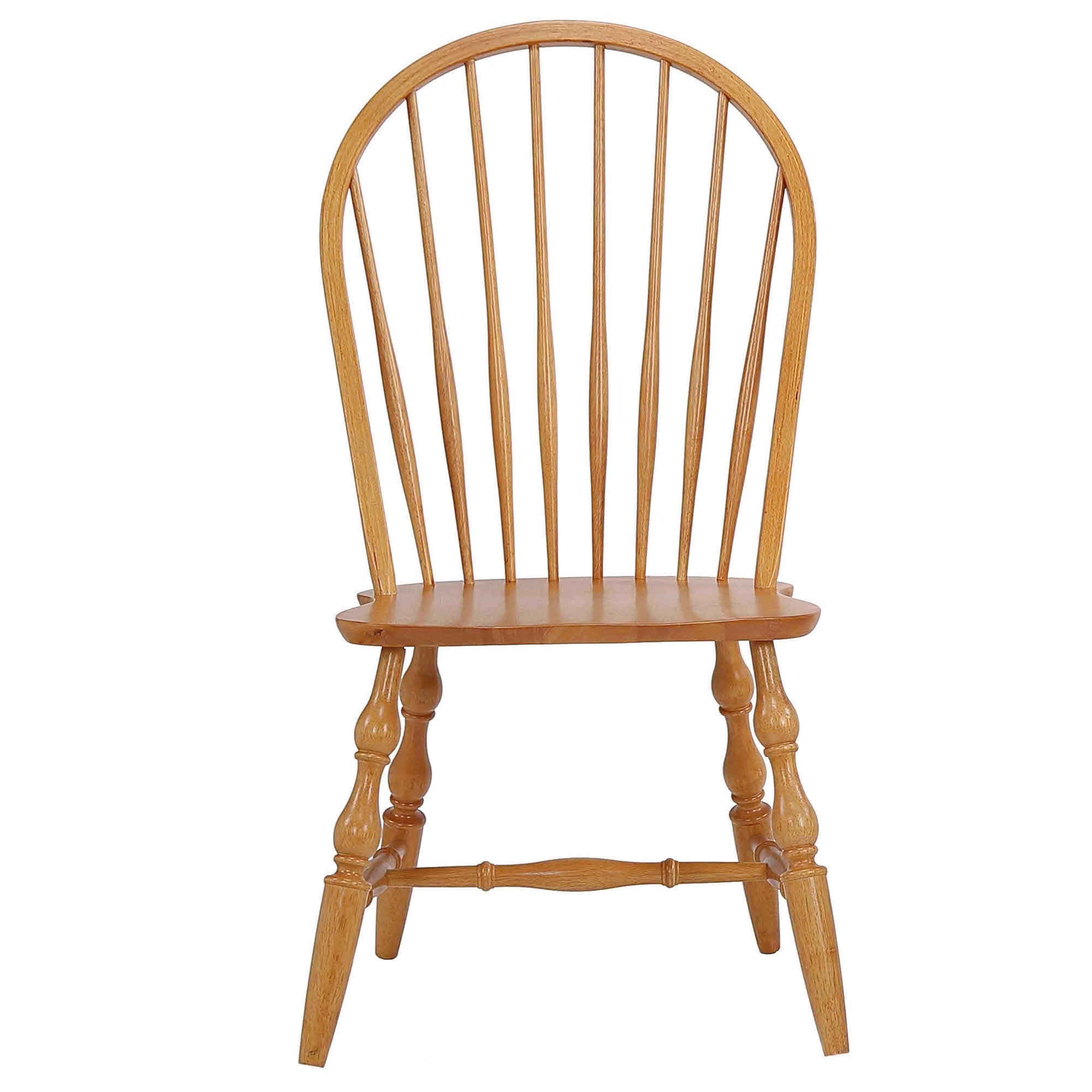 Sunset Trading Oak Selections 18" Wood Windsor Dining Chair in Oak (Set of 2)