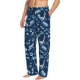 thumbnail image 3 of Kdxio Blue Bus Print Men's Sleep Pajama Pant Lounge Pants with Pockets, 3 of 8