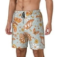 thumbnail image 2 of Haiem Retro Floral Butterfly Mens Swim Trunks with Compression Liner 2 in 1 Swimming Shorts Stretch Swimwear Quick Dry,Board Shorts-Small, 2 of 9