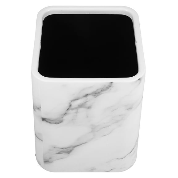 Wastebasket Decorative Trash Can Elegant Marble Trash Can for Kitchen and Bathroom Double Layer Waste Basket Without Lid for Home Office and More