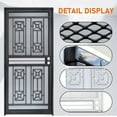 thumbnail image 3 of Grisham Deluxe Steel Security Door, 32 X 80" Iron Security Storm Door Conveys,black, 3 of 7
