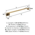 thumbnail image 6 of Amerock Highland Ridge Champagne Bronze 24 inch (610mm) Towel Bar, 6 of 8