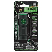 Kodiak Kub Rechargeable Li-Ion 500 Lumens COB LED Flashlight with Charging Cable Turbo, High, Med, Low Modes 0.12 lbs
