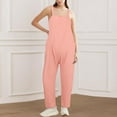 thumbnail image 2 of HBFAGFB Combinaison Femme Mode Décontractée Salopette Ample Rose Taille TTG, 2 of 4