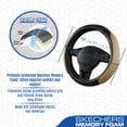thumbnail image 5 of Skechers Steering Wheel Cover with Memory Foam, Breathable Non-Slip, Universal Fit 14.5"-15" Car Accessories Beige, 5 of 7