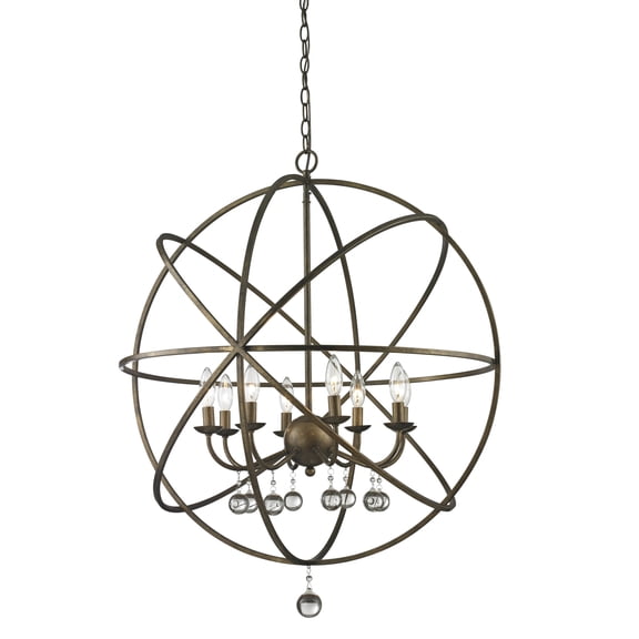 Z-Lite Acadia 8 Light Pendant in Golden Bronze and Clear Crystal