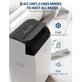 thumbnail image 5 of BouPower 14000 BTU 3-in-1 Portable Air Conditioner, Cooling Dehumidifier Fan Combo, Quiet Floor AC Unit with Remote Control, Sleep Mode & Window Exhaust Kit, Cools Up to 750 Sq.Ft for Home Office Bed, 5 of 12