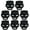 8pcs, variant on 8 Pcs Spring Cord Locks Plastic Cord Fasteners Double Holes Toggle Stoppers Sliders Black
