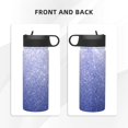 thumbnail image 3 of Bingfone Glittering Blue Purple Print 18oz Sports Insulated Kettle With Straw, Leakproof & BPA Free, Drinking Sports Water Bottle for Fitness, Gym & Outdoor, 3 of 8